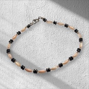 PEARL AND METALLIC GLASS BEAD BRACELET FOR PLUS SIZE WRISTS